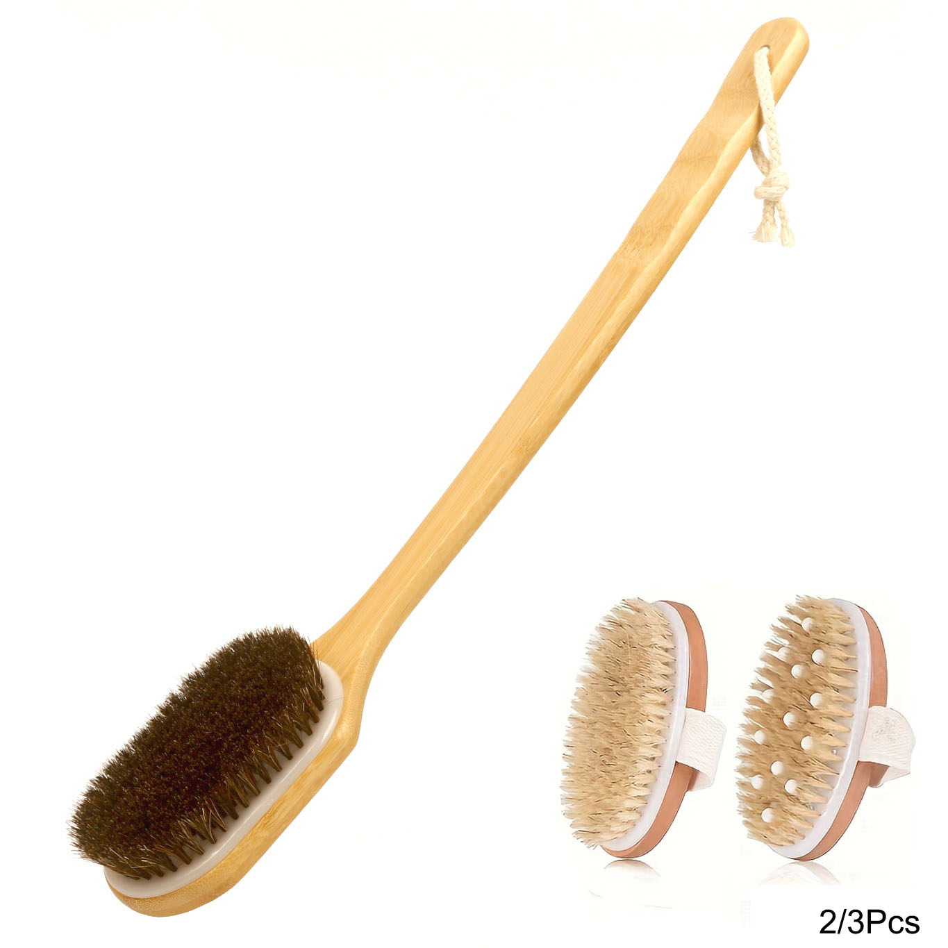 Dry Brush Body - Lot de 2/3 brosses exfoliantes pour
